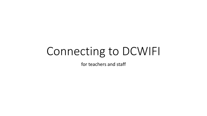 connecting to dcwifi n.w