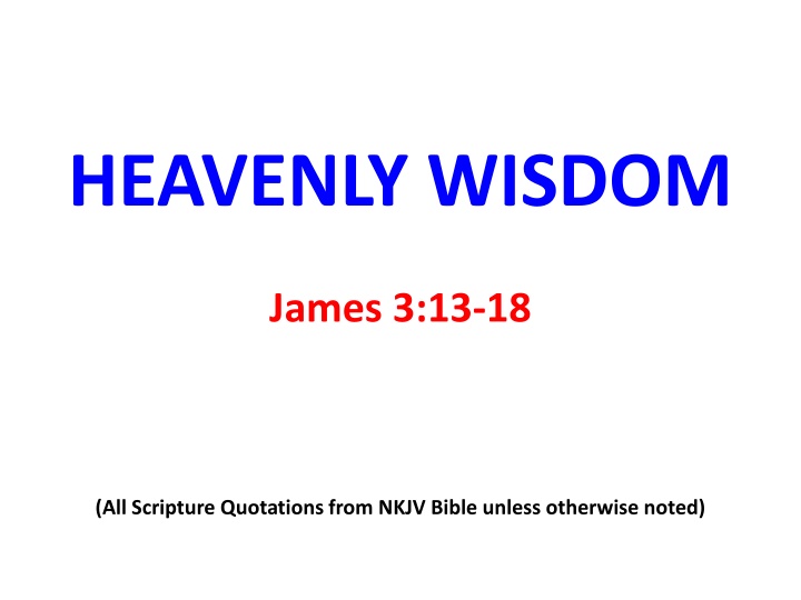 heavenly wisdom n.w