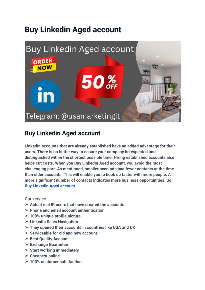 buy linkedin aged account n.w