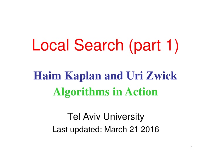 local search part 1 n.w