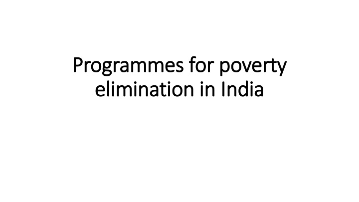 programmes for poverty programmes for poverty n.w
