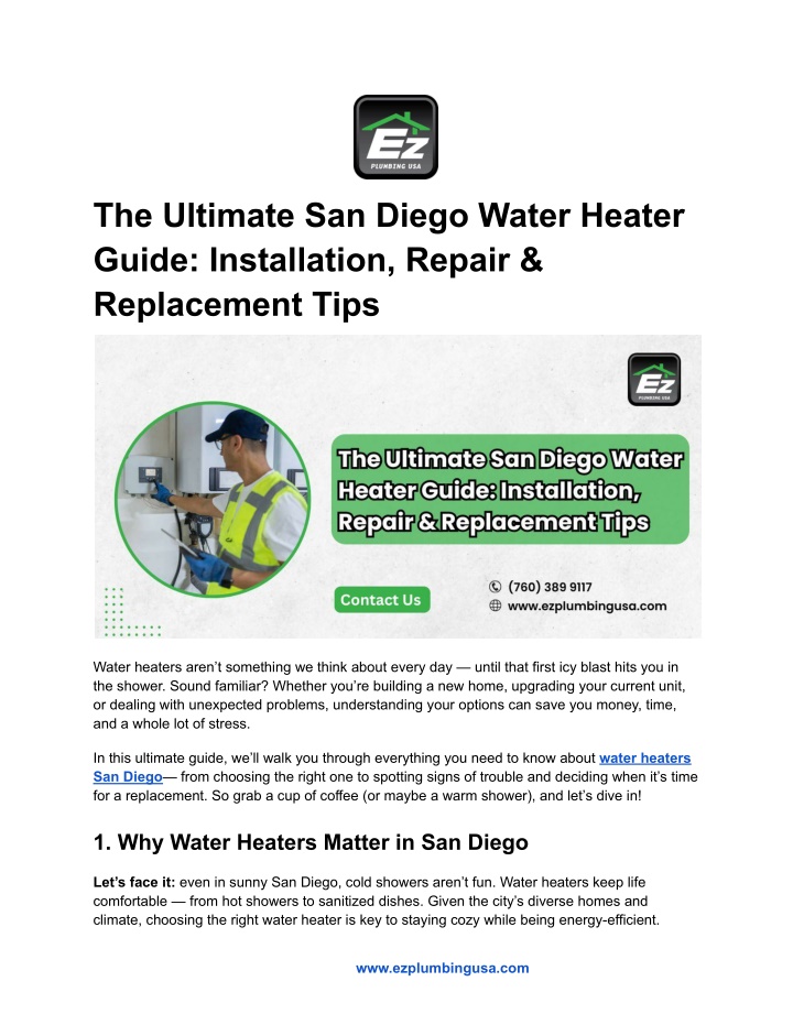 the ultimate san diego water heater guide n.w