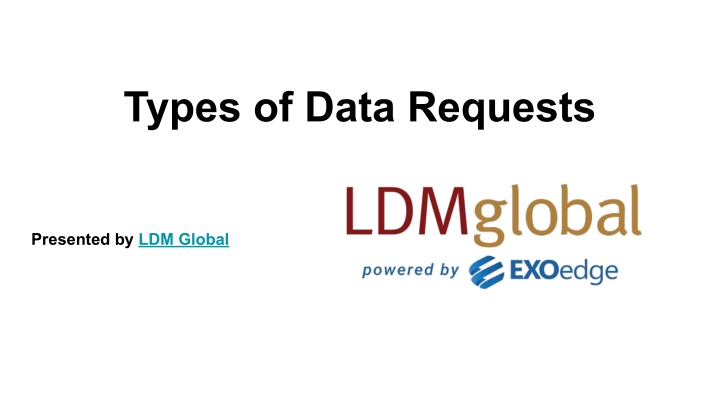 types of data requests n.w