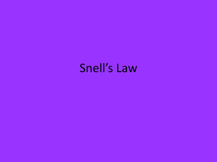 snell s law n.w