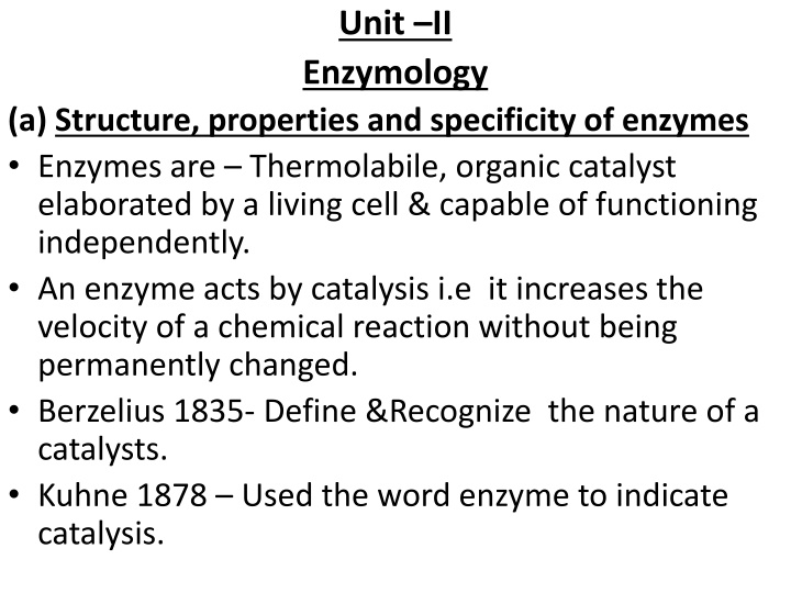 unit ii enzymology n.w