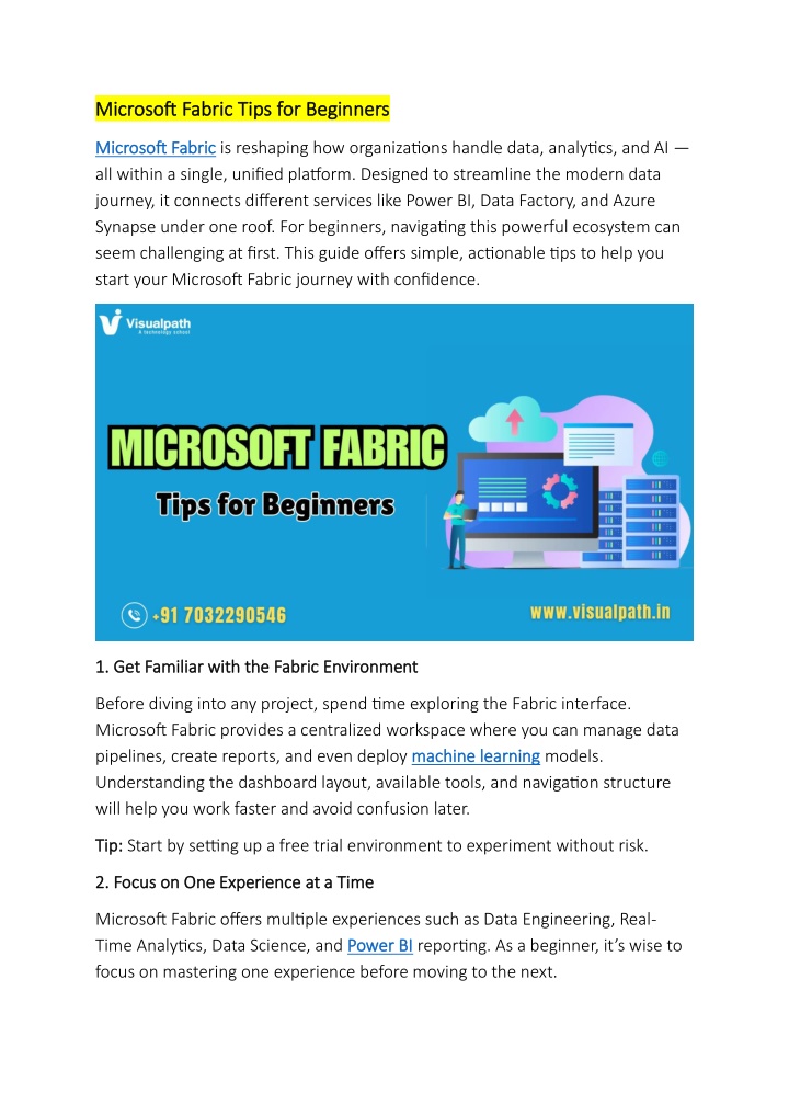 microsoft fabric tips for beginners microsoft n.w