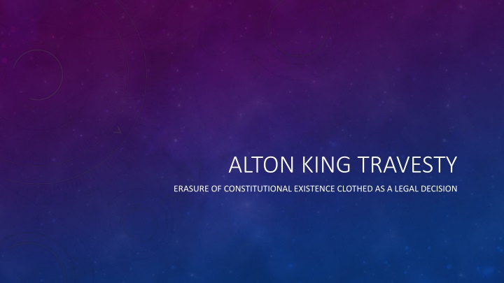 alton king travesty n.w