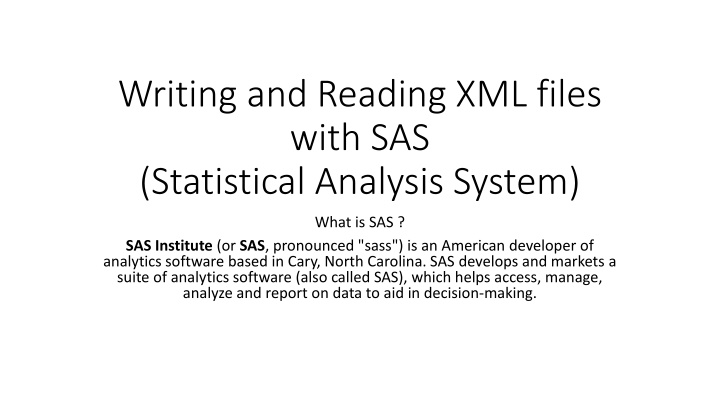 writing and reading xml files with n.w