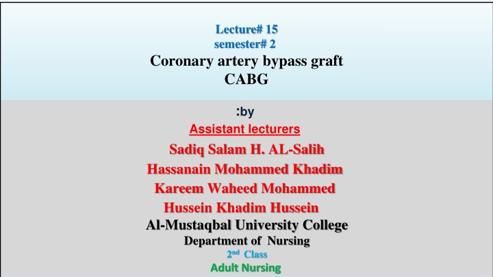 lecture 15 semester 2 n.w