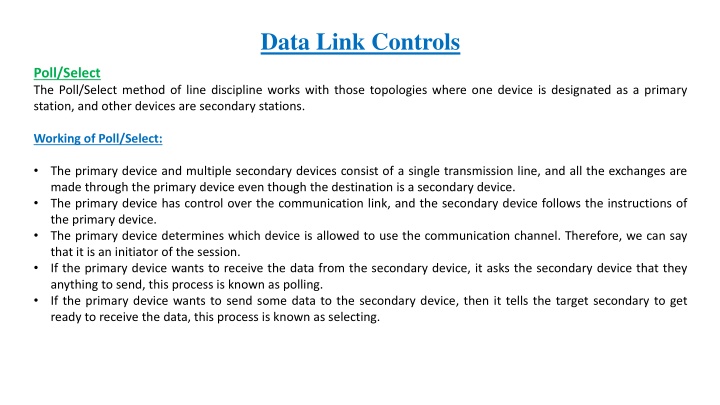 data link controls n.w