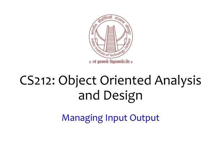 cs212 object oriented analysis and design n.w