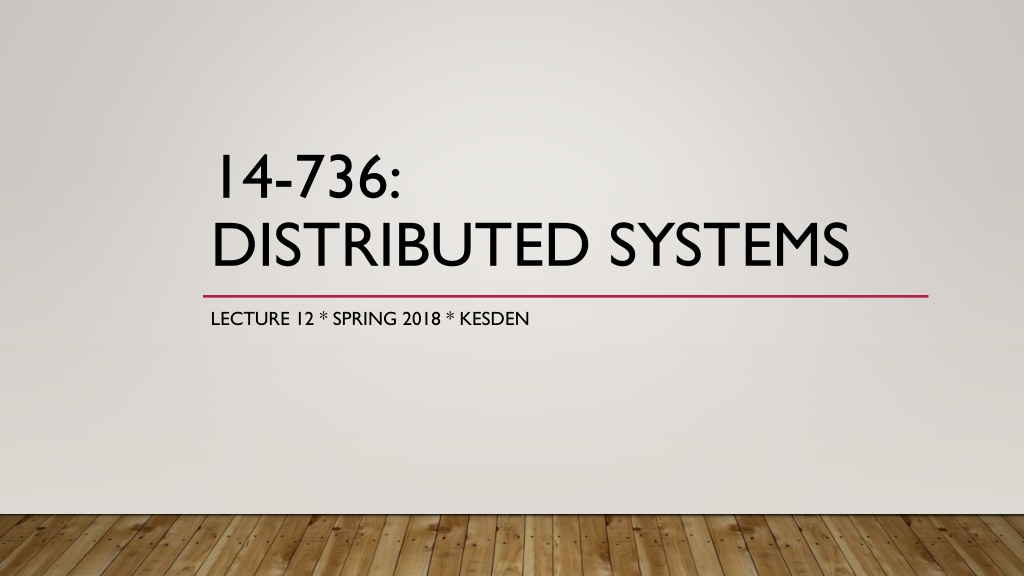 14 736 distributed systems n.w