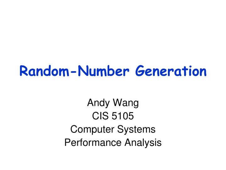 random number generation n.w