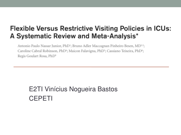 pol tica de visitas flex veis versus restritivas n.w