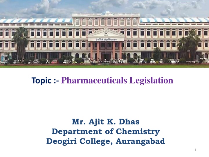 Pharmaceuticals Legislation Overview