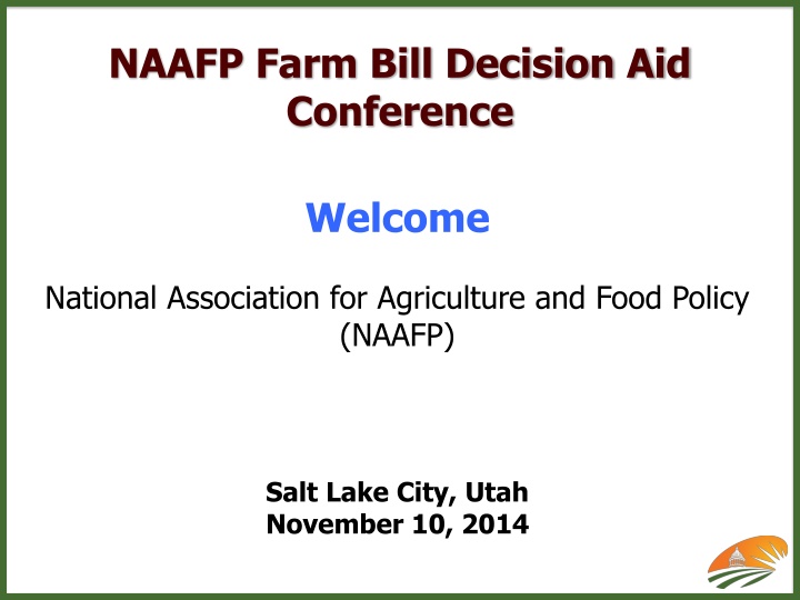 naafp farm bill decision aid conference n.w