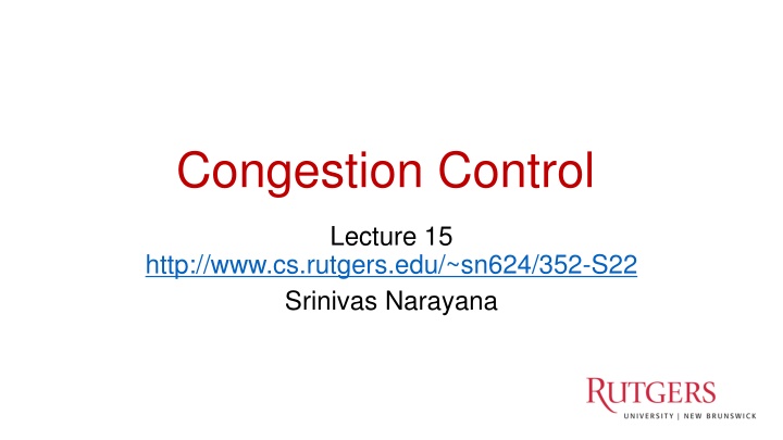 congestion control n.w