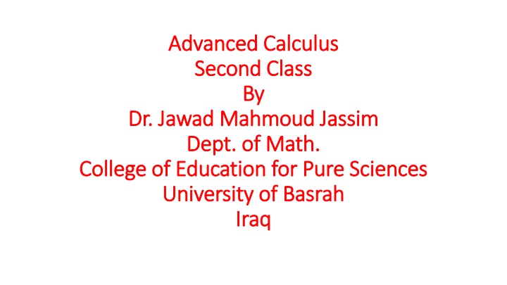 advanced calculus advanced calculus second class n.w