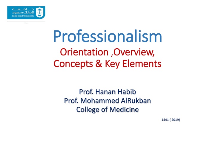 professionalism professionalism orientation n.w
