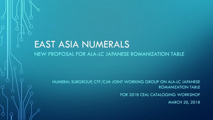 east asia numerals new proposal n.w