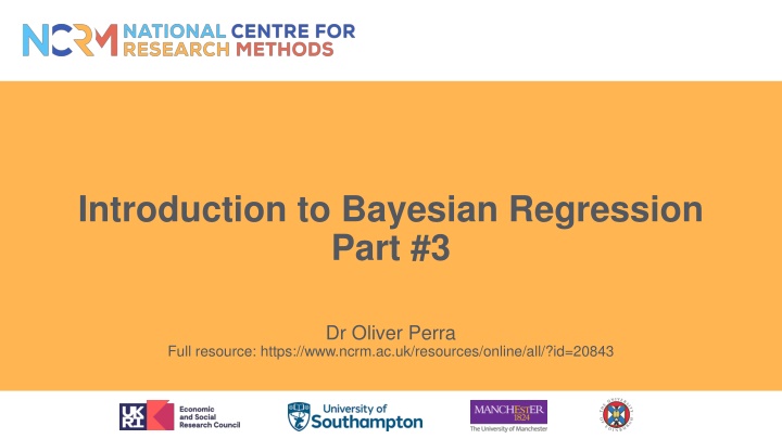 introduction to bayesian regression part 3 n.w