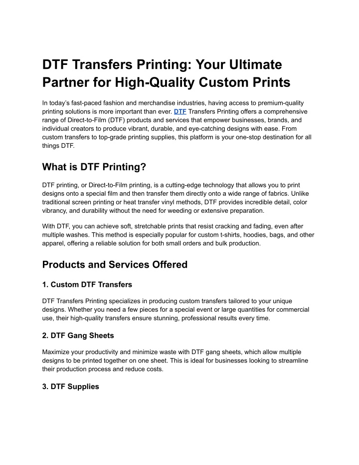 dtf transfers printing your ultimate partner n.w