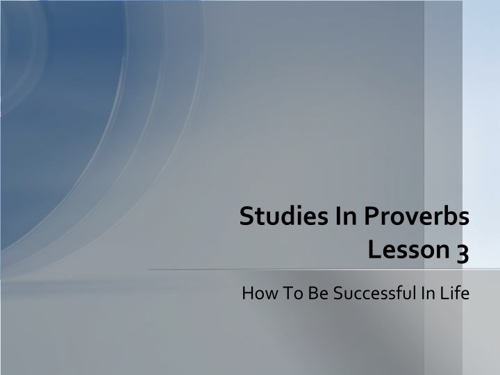 studies in proverbs n.w