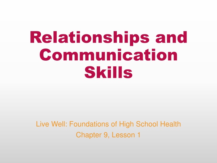 relationships and communication skills n.w