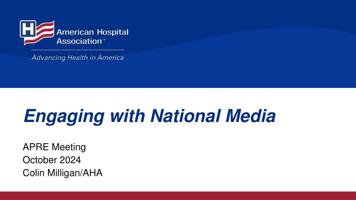 engaging with national media n.w