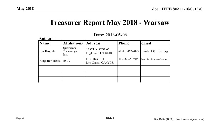 may 2018 n.w