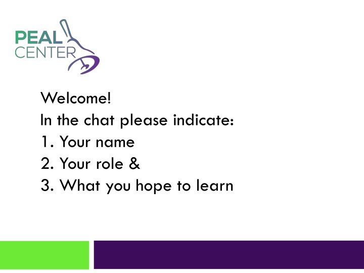 welcome in the chat please indicate 1 your name n.w