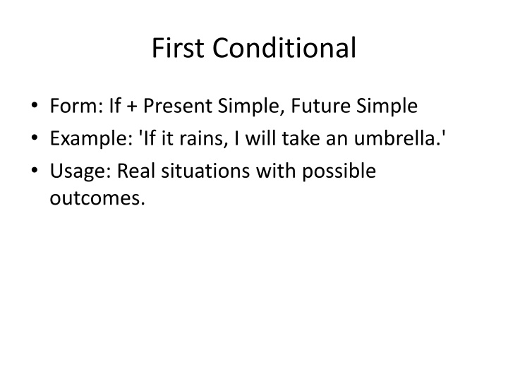 first conditional n.w