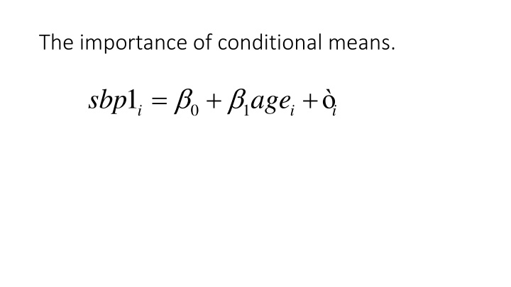 the importance of conditional means n.w