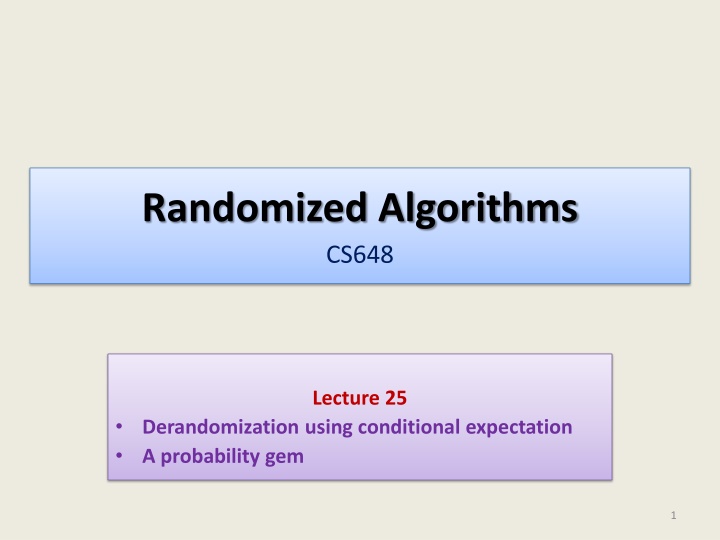 randomized algorithms cs648 n.w