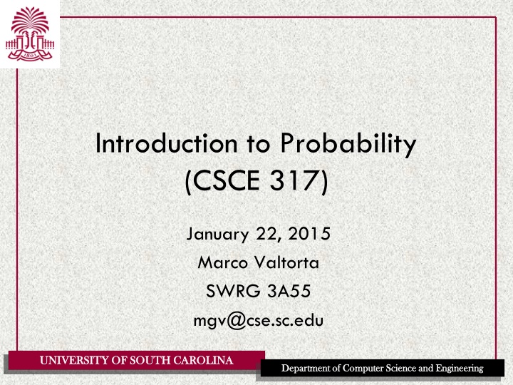 introduction to probability csce 317 n.w