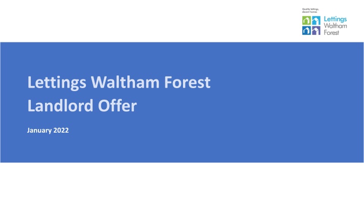 Lettings Waltham Forest Landlord Offer January 2022