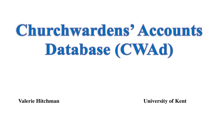 churchwardens accounts database cwad n.w