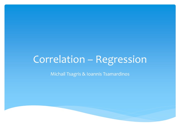 correlation regression n.w