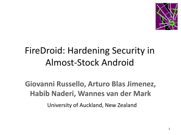 firedroid hardening security in almost stock n.w