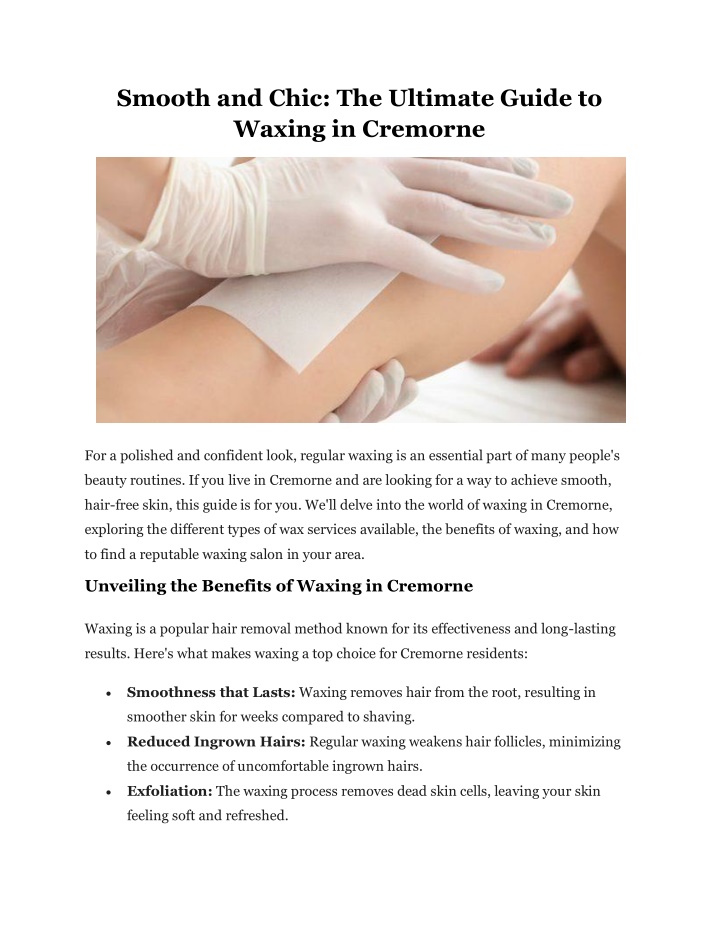 smooth and chic the ultimate guide to waxing n.w