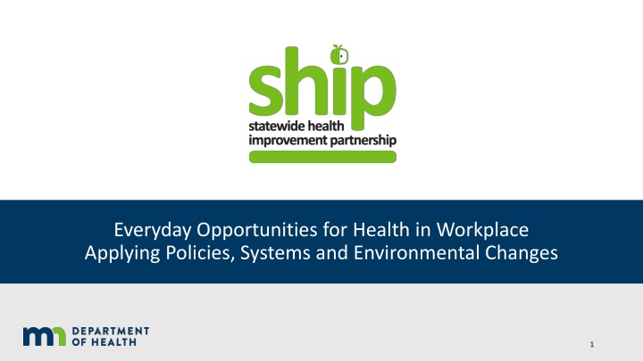 everyday opportunities for health in workplace n.w