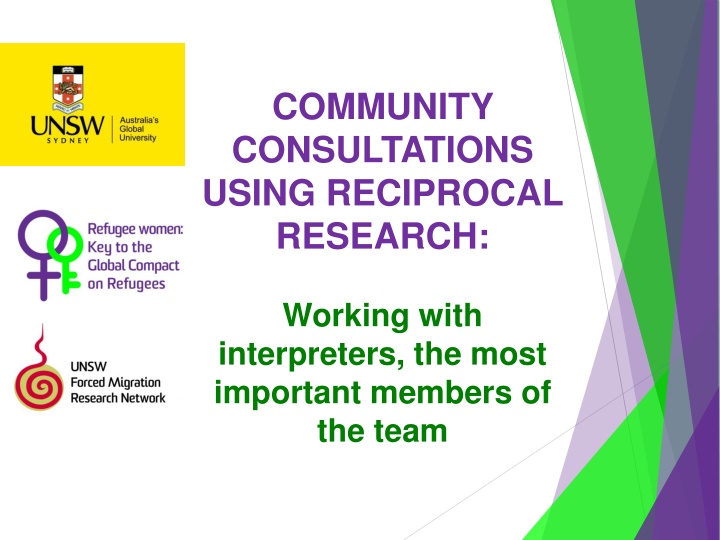 community consultations using reciprocal research n.w