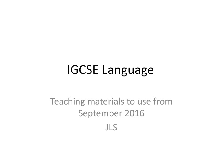 igcse language n.w