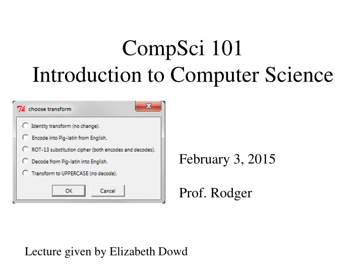 compsci 101 n.w