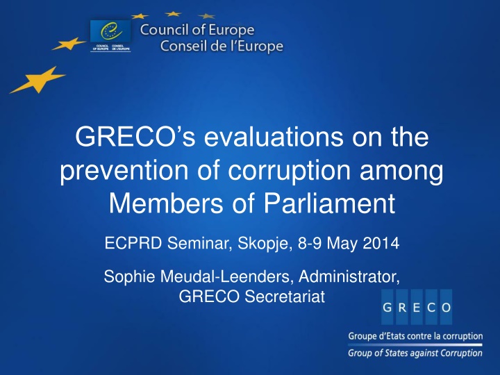 greco s evaluations on the prevention n.w