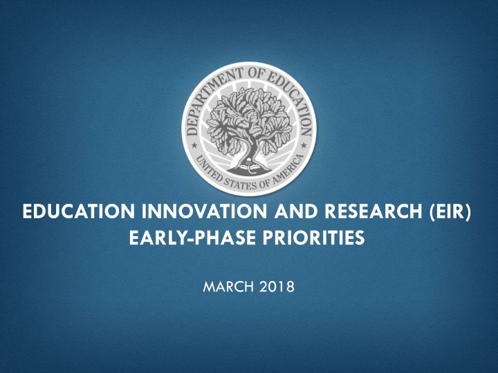 education innovation and research eir early phase n.w