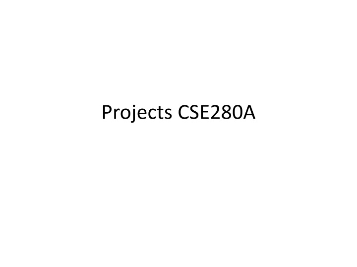 projects cse280a n.w