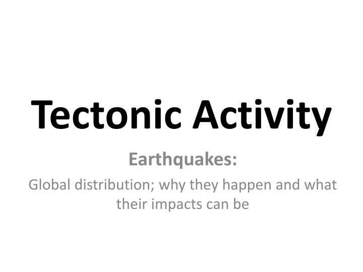 tectonic activity n.w
