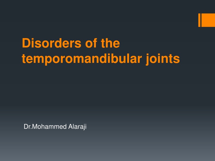 disorders of the temporomandibular joints n.w