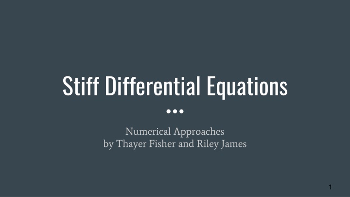 stiff differential equations n.w